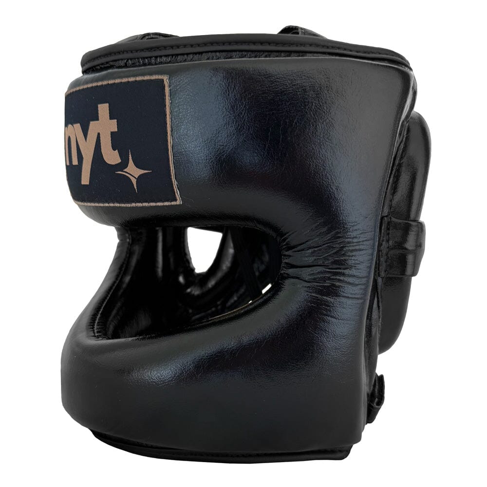 NYT Microfiber Head Guard with Face Bar Head Guards NYT Black/Sand Small