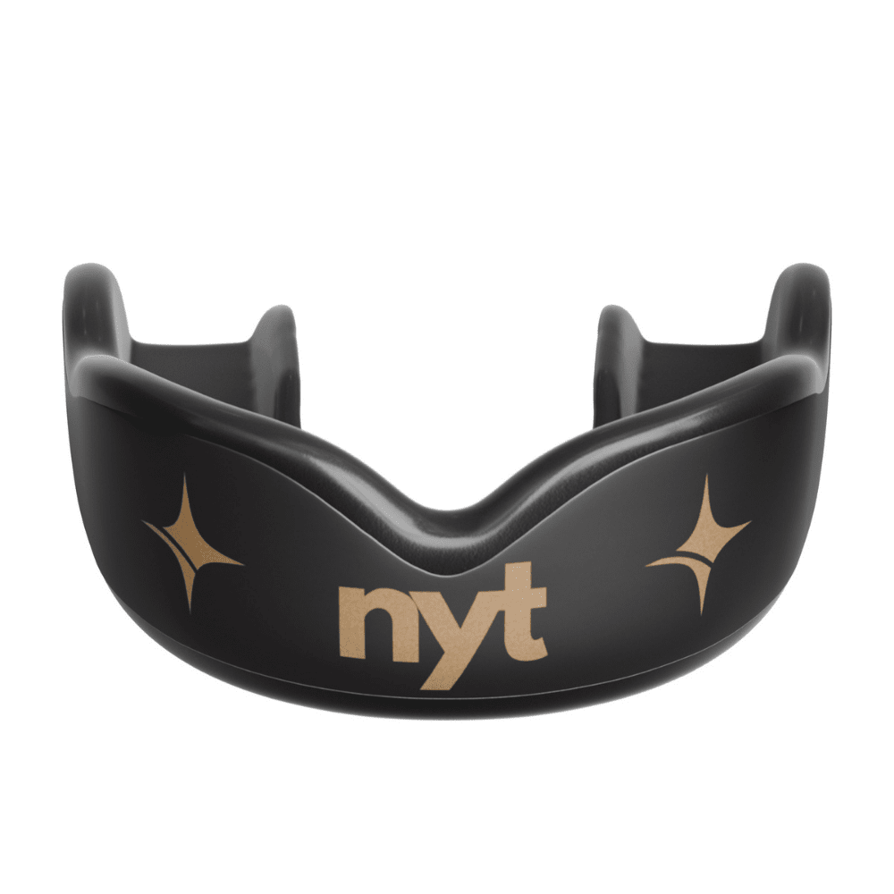 NYT x CHAMP Boil & Bite Mouthguard Mouth Guards NYT Black/Sand Adult 