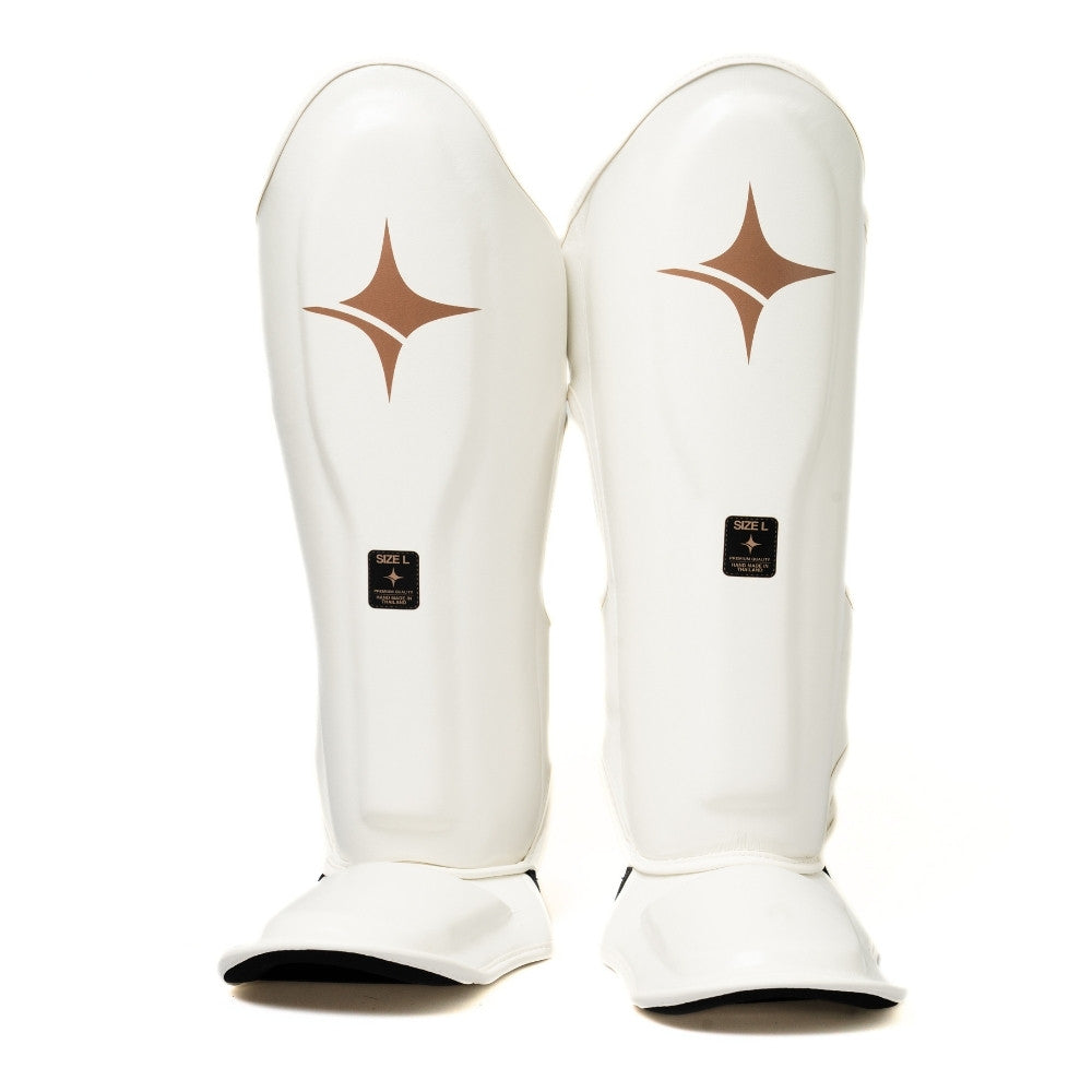 NYT Muay Thai Shin Guards White