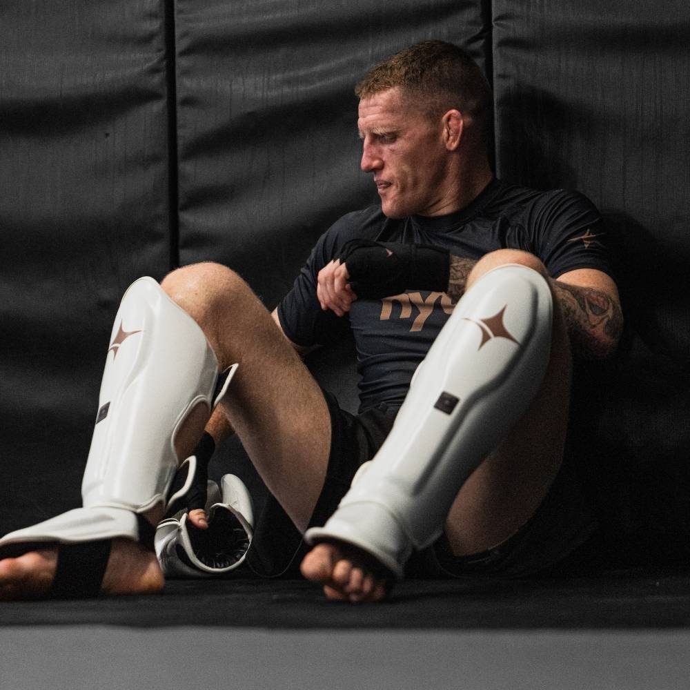 NYT Muay Thai Shin Guards White