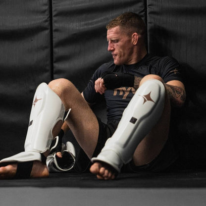 NYT Muay Thai Shin Guards White